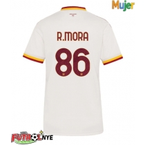 Camiseta AS Roma Rodrigo Mora #86 Visitante Equipación para mujer 2026-27 manga corta